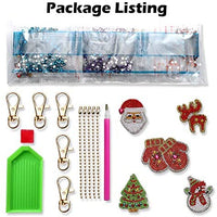 Soleebee 5 piezas DIY 5D completo taladro diamante pintura llavero por número Kit mosaico hacer doble cara taladro colgante cristal Rhinestones llavero bolsa regalo (mariposa) - Arteztik
