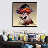 Halloween Decorations DIY 5D Diamond Painting by Number Kits Full Drill Rhinestone Pictures Painting Arts Craft for Home Wall Decor (12” x 10”,Halloween Pumpkin) - Arteztik
