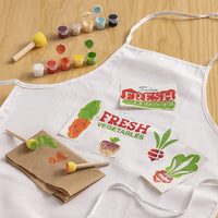 Darice 30094663 - Kit de decoración de delantales de algodón 100% blanco con plantillas adhesivas de jardín, pintura y Daubers-Make a Gift-38-Piece Set, multicolor - Arteztik
