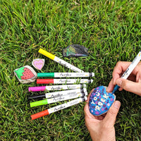 Juego de rotuladores acrílicos con 16 rotuladores acrílicos vibrantes, punta extrafina, no tóxico, tinta opaca - Arteztik
