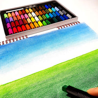 Juego de 64 pasteles blandos de Mungyo no tóxicos con materiales de dibujo (soporte para pastel, borrador) - Arteztik
