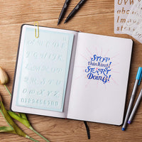 Mr. Pen - Plantillas para letras, 12 unidades, 4 x 7 pulgadas, plantillas de alfabeto, plantilla de letras, plantilla de alfabeto letras, plantillas, letras y números, plantillas de letras, plantillas de escritura de balas - Arteztik
