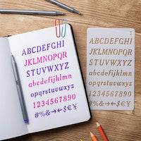 Mr. Pen - Plantillas para letras, 12 unidades, 4 x 7 pulgadas, plantillas de alfabeto, plantilla de letras, plantilla de alfabeto letras, plantillas, letras y números, plantillas de letras, plantillas de escritura de balas - Arteztik
