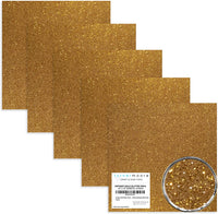 Vinilo de brillo dorado antiguo, hojas de 12.0 x 12.0 in, vinilo adhesivo transparente con purpurina para Maker, Explore, Silhouette Cameo + Bonus 12x12 ópalo dorado exclusivo por StyleTech x Turner Moore (oro antiguo, 5 unidades) - Arteztik
