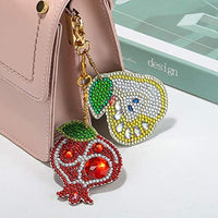 Soleebee 5 piezas DIY 5D completo taladro diamante pintura llavero por número Kit mosaico hacer doble cara taladro colgante cristal Rhinestones llavero bolsa regalo (mariposa) - Arteztik
