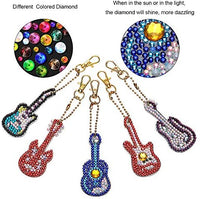 Soleebee 5 piezas DIY 5D completo taladro diamante pintura llavero por número Kit mosaico hacer doble cara taladro colgante cristal Rhinestones llavero bolsa regalo (mariposa) - Arteztik
