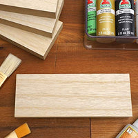 Bright Creations bloques de madera sin terminar para manualidades, bloque de letreros, juegos para niños (7 x 7 in, 4 unidades) - Arteztik
