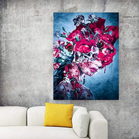 Halloween Decorations DIY 5D Diamond Painting by Number Kits Full Drill Rhinestone Pictures Painting Arts Craft for Home Wall Decor (12” x 10”,Halloween Pumpkin) - Arteztik
