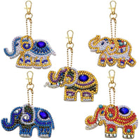 Soleebee 5 piezas DIY 5D completo taladro diamante pintura llavero por número Kit mosaico hacer doble cara taladro colgante cristal Rhinestones llavero bolsa regalo (mariposa) - Arteztik
