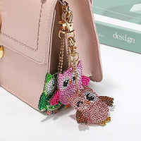 Soleebee 5 piezas DIY 5D completo taladro diamante pintura llavero por número Kit mosaico hacer doble cara taladro colgante cristal Rhinestones llavero bolsa regalo (mariposa) - Arteztik
