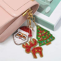 Soleebee 5 piezas DIY 5D completo taladro diamante pintura llavero por número Kit mosaico hacer doble cara taladro colgante cristal Rhinestones llavero bolsa regalo (mariposa) - Arteztik
