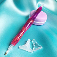 Bolígrafo de resina pintado a mano con diamantes, bordado de diamantes 5D bricolaje, hecho a mano, bolígrafo perforador de diamantes de fantasía, herramienta para coser y arte de uñas - Arteztik
