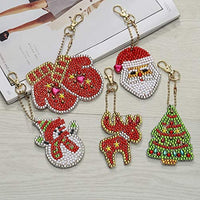 Soleebee 5 piezas DIY 5D completo taladro diamante pintura llavero por número Kit mosaico hacer doble cara taladro colgante cristal Rhinestones llavero bolsa regalo (mariposa) - Arteztik
