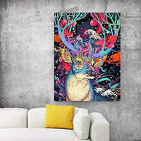 Halloween Decorations DIY 5D Diamond Painting by Number Kits Full Drill Rhinestone Pictures Painting Arts Craft for Home Wall Decor (12” x 10”,Halloween Pumpkin) - Arteztik
