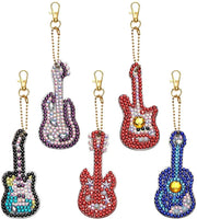 Soleebee 5 piezas DIY 5D completo taladro diamante pintura llavero por número Kit mosaico hacer doble cara taladro colgante cristal Rhinestones llavero bolsa regalo (mariposa) - Arteztik
