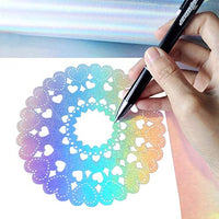 TECKWRAP Vinilo brillante holográfico de arcoíris y oro rosa cromado, 1 pies x 5 pies - Arteztik
