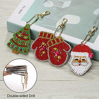 Soleebee 5 piezas DIY 5D completo taladro diamante pintura llavero por número Kit mosaico hacer doble cara taladro colgante cristal Rhinestones llavero bolsa regalo (mariposa) - Arteztik
