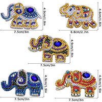 Soleebee - Juego de 10 llaveros de pintura con diamantes 5D para hacer mosaicos, con colgante de doble cara y brillantes de cristal, ideal como regalo (crema de fruta/hielo) - Arteztik

