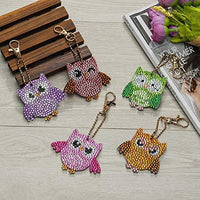 Soleebee 5 piezas DIY 5D completo taladro diamante pintura llavero por número Kit mosaico hacer doble cara taladro colgante cristal Rhinestones llavero bolsa regalo (mariposa) - Arteztik
