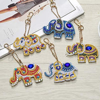 Soleebee 5 piezas DIY 5D completo taladro diamante pintura llavero por número Kit mosaico hacer doble cara taladro colgante cristal Rhinestones llavero bolsa regalo (mariposa) - Arteztik
