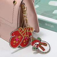 Soleebee 5 piezas DIY 5D completo taladro diamante pintura llavero por número Kit mosaico hacer doble cara taladro colgante cristal Rhinestones llavero bolsa regalo (mariposa) - Arteztik
