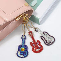 Soleebee 5 piezas DIY 5D completo taladro diamante pintura llavero por número Kit mosaico hacer doble cara taladro colgante cristal Rhinestones llavero bolsa regalo (mariposa) - Arteztik
