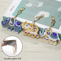 Soleebee 5 piezas DIY 5D completo taladro diamante pintura llavero por número Kit mosaico hacer doble cara taladro colgante cristal Rhinestones llavero bolsa regalo (mariposa) - Arteztik
