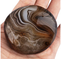 Rockcloud - Piedra ovalada de Ágata con bolsa de terciopelo - Arteztik
